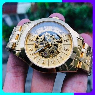 Đồng hồ cơ nam Tevise cơ lộ máy độc đáo, thiết kế chạy tự động full các kim nhỏ độc đáo, sang trọng [ Đồng Hồ Cơ ]