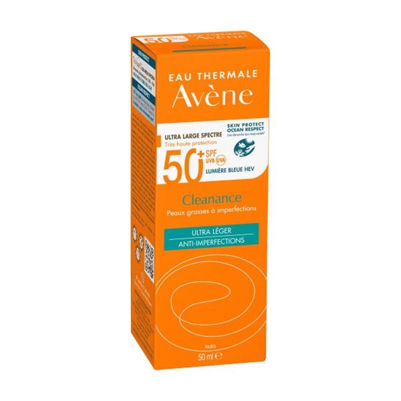 Avène Cleanance Solaire SPF 50+ - Kem Chống Nắng Dành Cho Da Nhờn Mụn 30ml