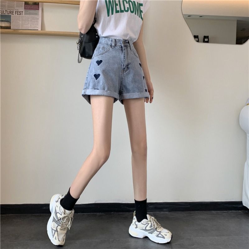 [Mã FAGREEN245 giảm 10% tối đa 30K đơn 99K] Quần Short Denim Ống Rộng Lưng Cao Thời Trang Dành Cho Nữ