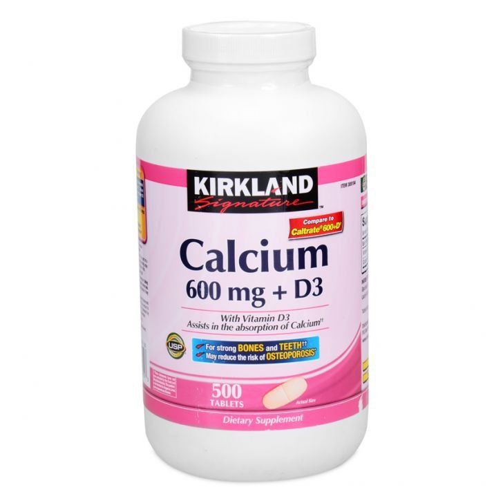 Viên Uống Hỗ Trợ Xương Khớp - Kirkland Calcium 600mg + D3 500 viên - Hàng Nhập Từ Mỹ Fascino Queen