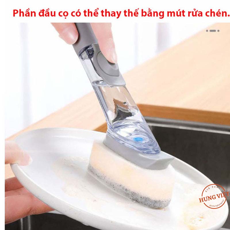 Cọ rửa cầm tay, chà sạch bát đĩa, chảo, xoong dễ dàng, nhanh chóng, bảo vệ da tay [CHOI CO RUA CHEN]