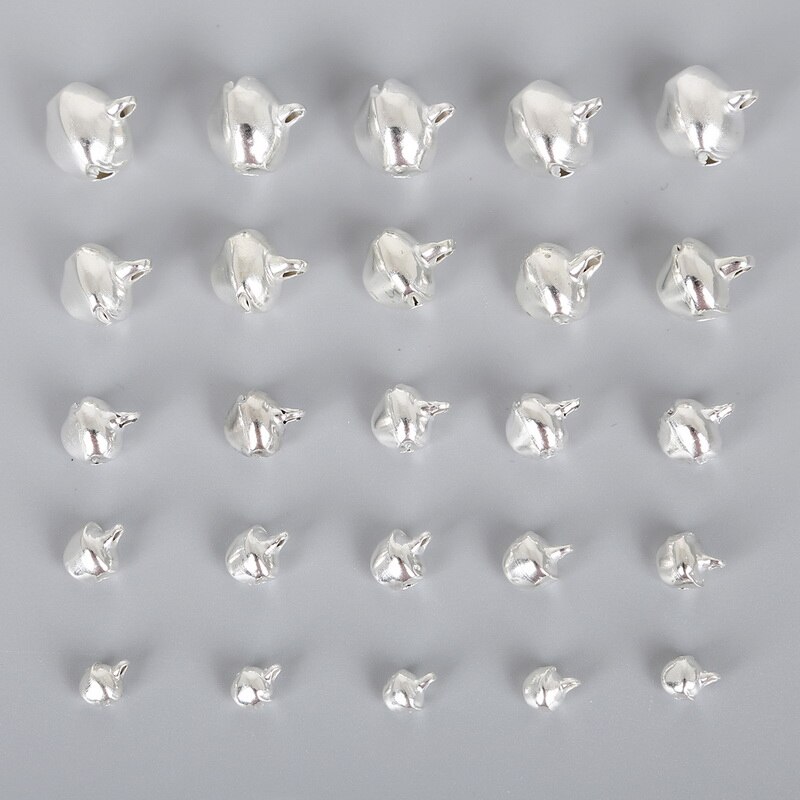 BEADIA Chuỗi Hạt Chuông Sắt Beadia 6mm 8mm 10mm 12mm 14mm Dùng Trang Trí Cây Thông Giáng Sinh