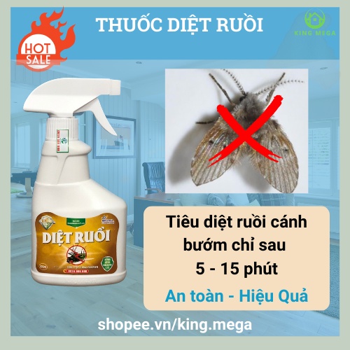 Thuốc diệt ruồi sinh học KingBio - diệt ruồi vàng, ruồi cánh bướm, ruồi giấm - Không độc hại hiệu quả 100%