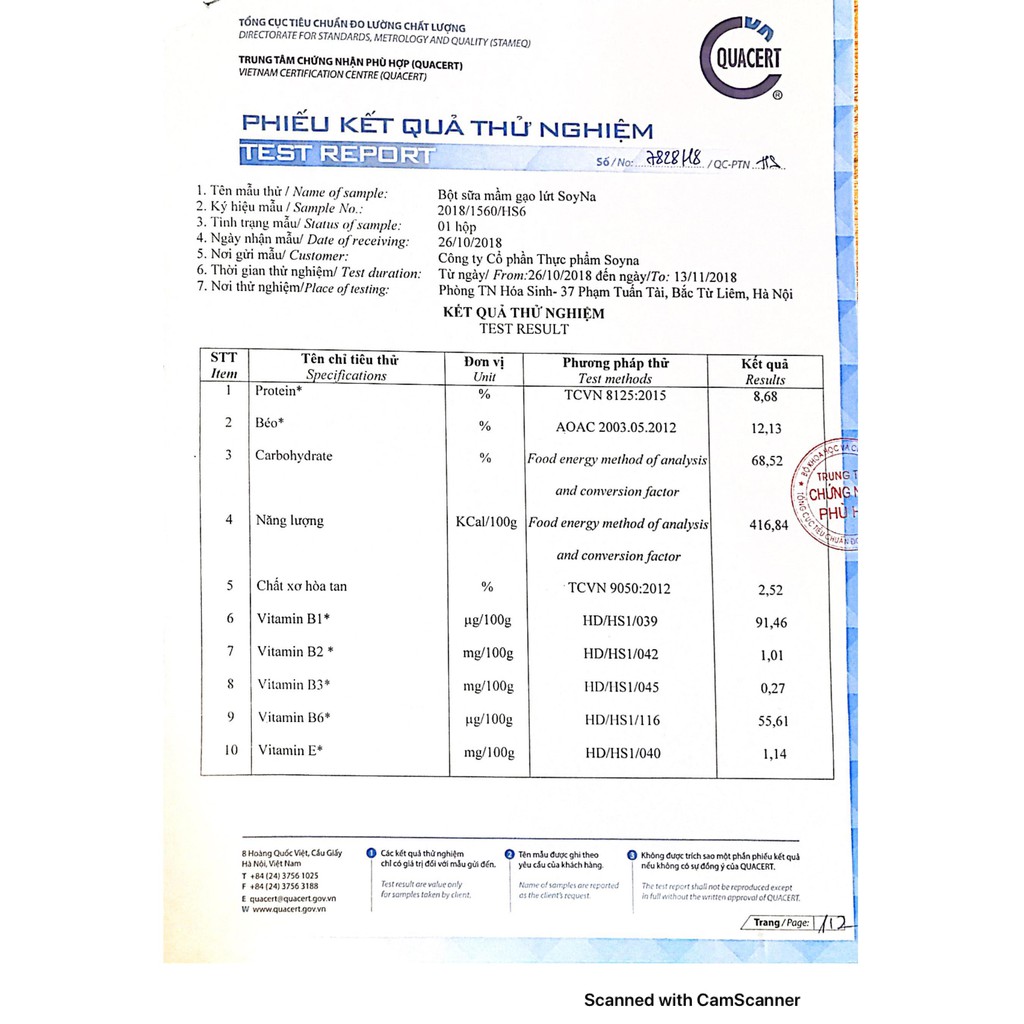 Sữa Giảm Cân 100% Thực Vật - Sữa Mầm Gạo Lứt Soyna Không Đường 400gr - Đã Kiểm Định Chất Lượng FDA (Hoa Kỳ)