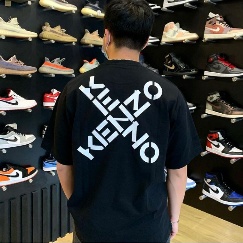 Kenz X CROSS X Áo Thun Chính Hãng Màu Đen