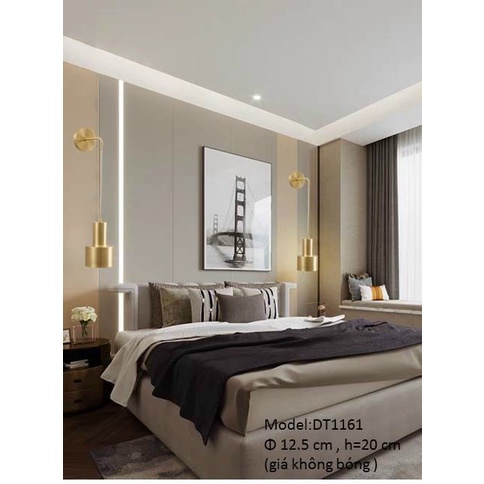 TG339 - Đèn tường rọi decor mùa vàng soi tran mạ vàng trang trí gương, phòng ngủ kiểu cách phù hợp nhiều không gian