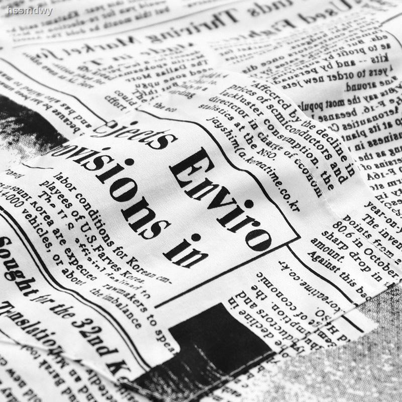 Áo Khoác Sơ Mi Tay Dài Dáng Rộng In Hình Tờ Báo Kiểu Hàn Quốc Cá Tính Cho Nam | BigBuy360 - bigbuy360.vn