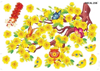 Decal trang trí Tết 2021