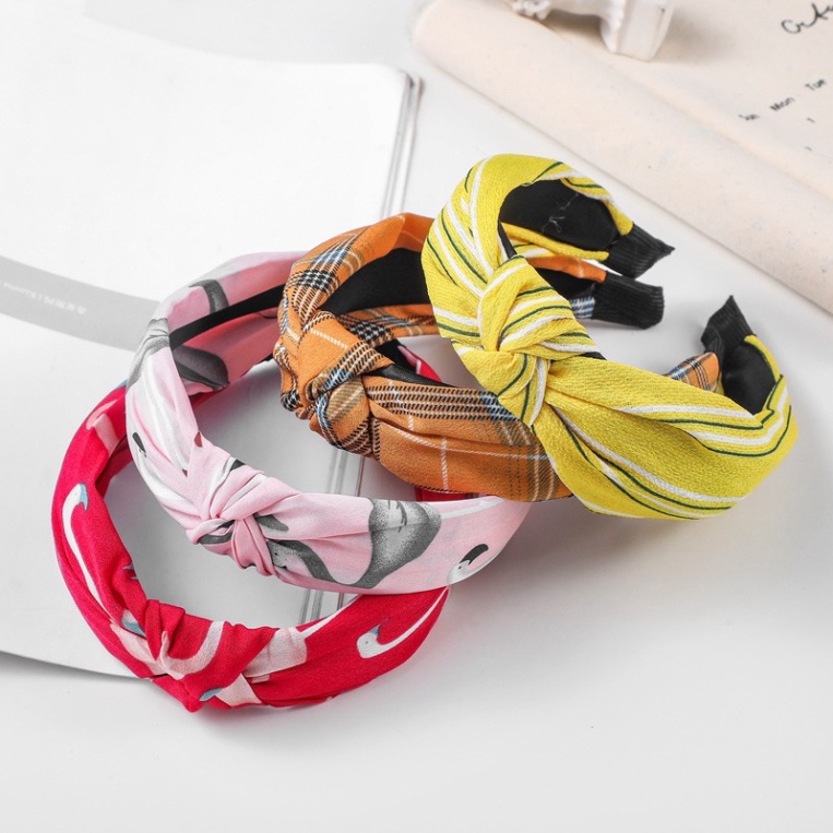 Băng Đô Cài Tóc Hàn Quốc Cute, Turban Vải Gọng Nhựa Cho Nữ Giá Rẻ (MakeUp, Tập Thể Thao, Yoga, Gym (Combo 2 Kẹp Giá Sỉ))