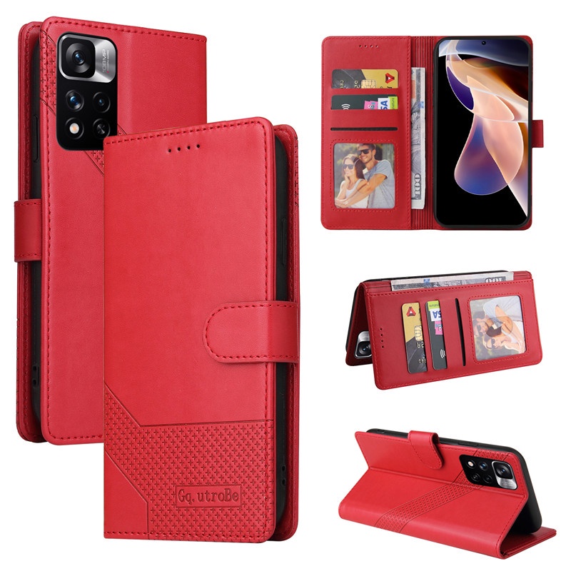 Bao da điện thoại có vân trang trí dành cho điện thoại Redmi Note 11 10 9 Pro 9T 10s 9s 8 Pro Poco M3 Pro