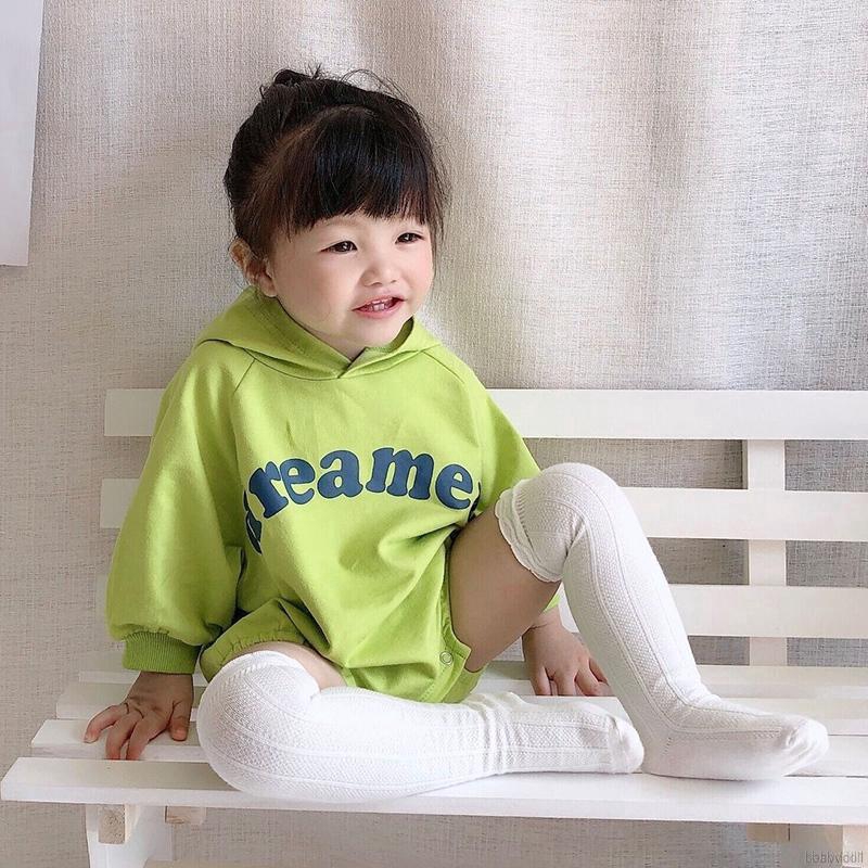 0-1Y Autumn Infant Baby Girls Boys Long Sleeve Letters Print Rompers Kids Hoodie Sweatshirt Bodysuit Outfits