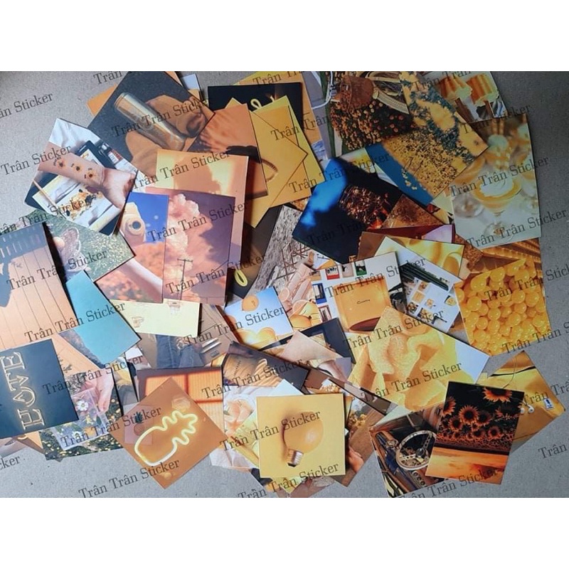 sticker aesthetic set  10 tấm