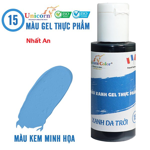 Màu gel thực phẩm Xanh da trời 28gr Unicorn