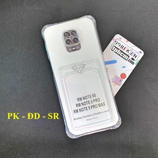 Ốp lưng xiaomi redmi note 9s - note 9 pro - note 9 pro max dẻo trong chống sốc đựng card