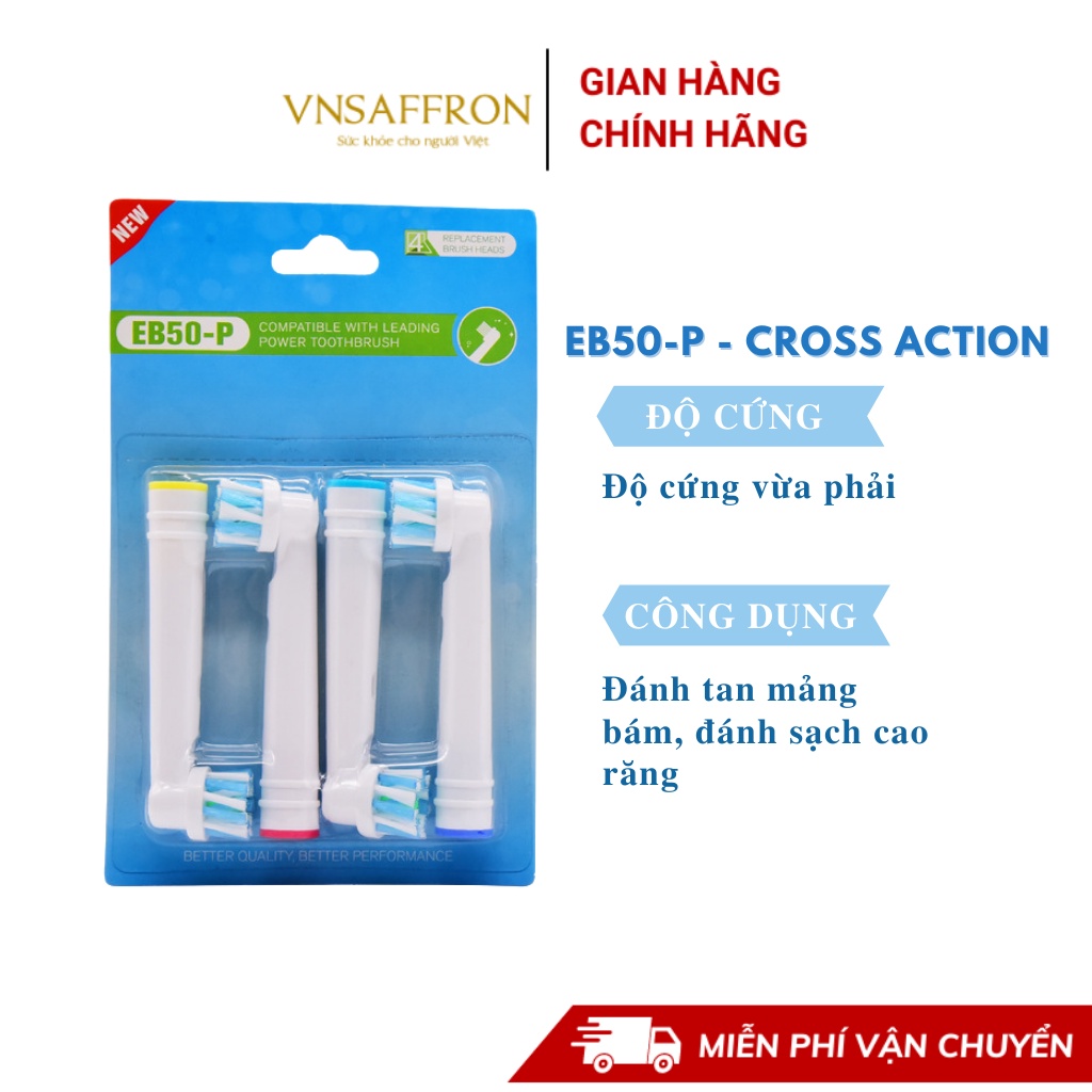 Đầu bàn chải điện thay thế EB17-P- DAILY  thích hợp cho việc đánh răng hàng ngày sản xuất theo tiêu chuẩn của Oral B