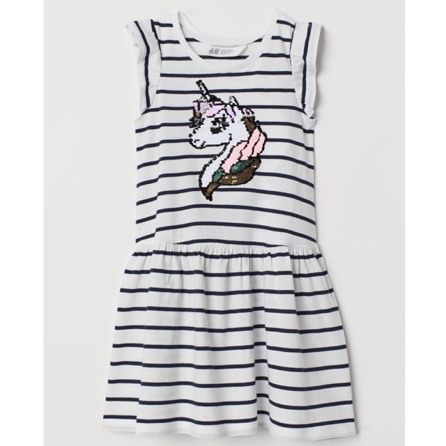 Đầm Sequin H&M - Đầm Kẻ Ngang Kỳ Lân (3Y-4Y) - H&M JP