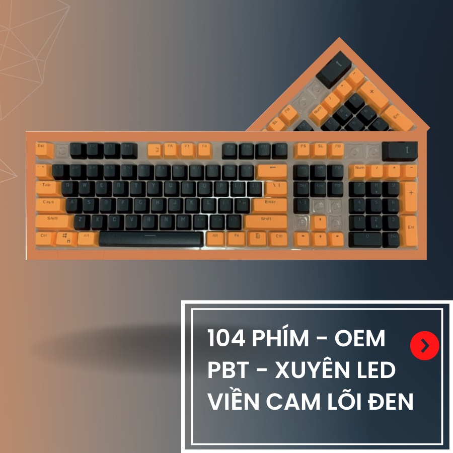 Keycap Nhựa PBT full công nghệ in sắc nét, phối màu xu hướng