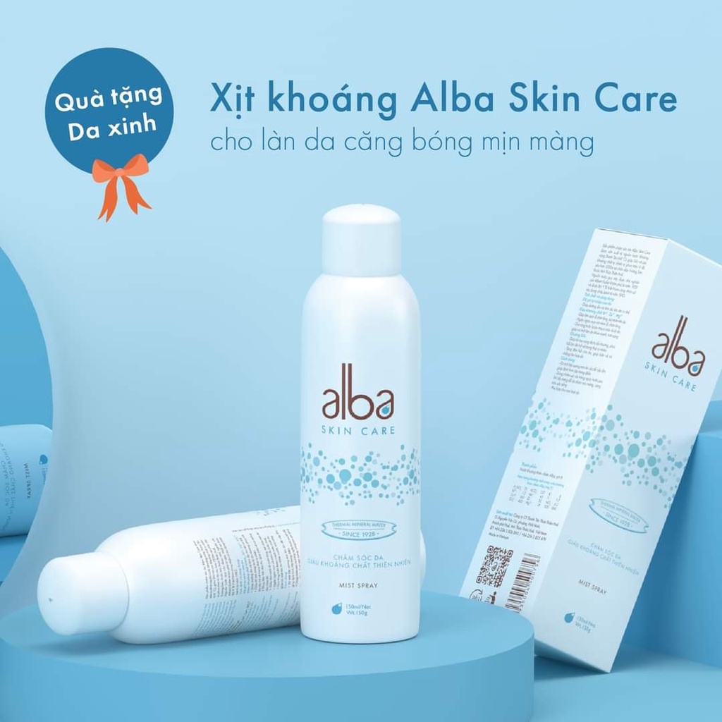 Combo 2 Xịt khoáng Alba Skin Care chống lão hóa dưỡng ẩm dành cho da khô 150ml