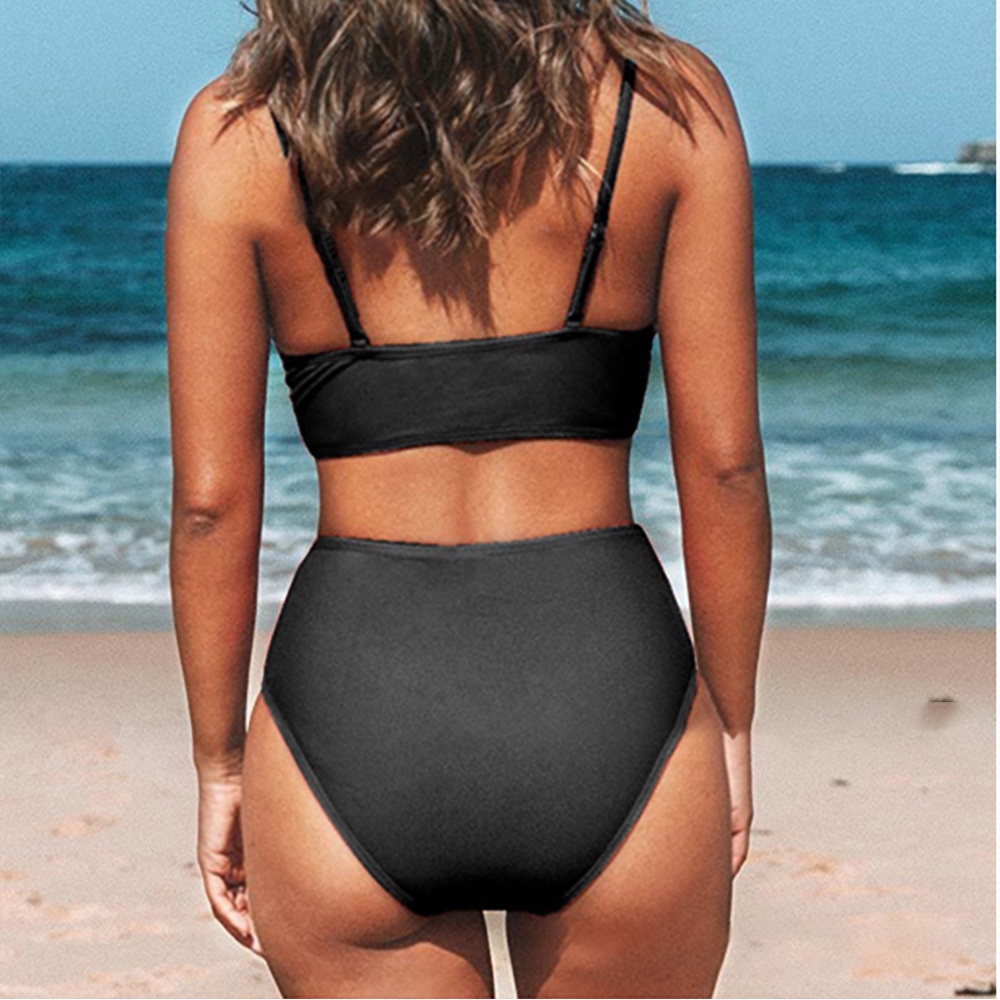 Bikini Lưng Cao Thiết Kế Chéo Quyến Rũ Cho Phái Nữ