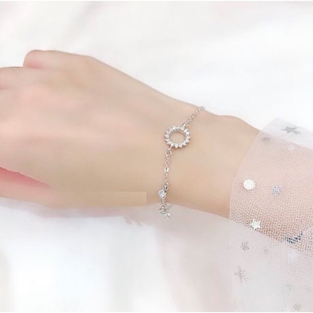 Lắc tay bạc nữ, vòng tay bạc ta s925 cao cấp sáng bóng, cam kết không đen - Mã TSJL02