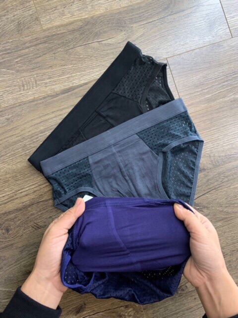 4 Quần lót , quần sịp nam thông hơi MEN CHÉO -HỘP 4c fullbox