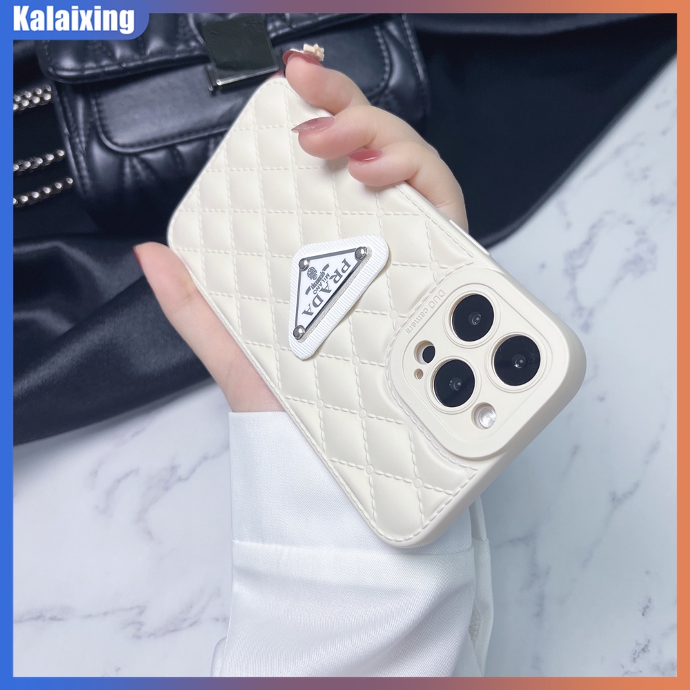 PRADA Ốp Điện Thoại Mềm Họa Tiết Kim Cương Sang Trọng Cho iPhone 14Plus 14 Pro Max 13Pro 12Promax 11Pro Xs Max Xr X Xs