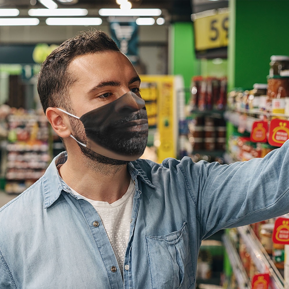 Khẩu trang hài hước 3d vui nhộn lè lưỡi bựa chế đàn ông 24 CARTWELL thoáng khí dễ thở chống giọt bắn vải cotton 100% phò