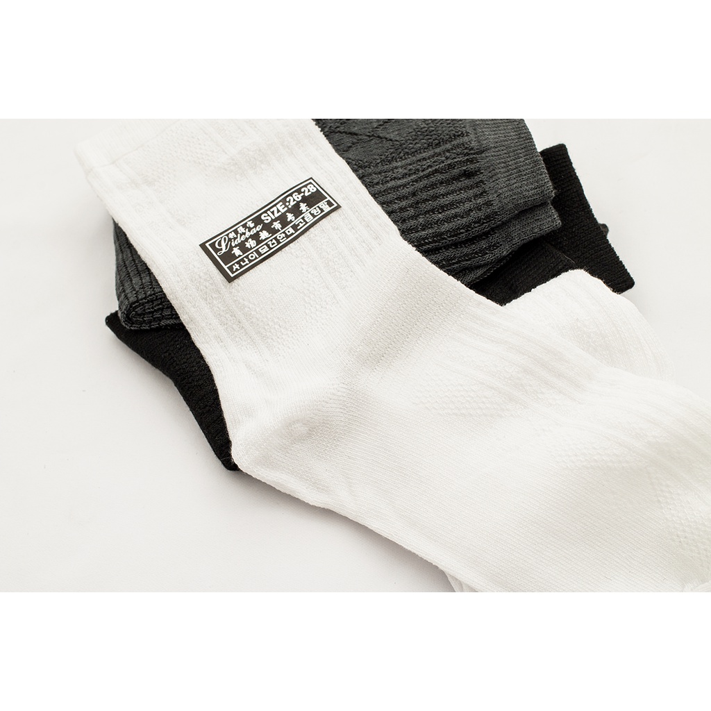 Vớ nam cổ cao trơn vải cotton co giãn tốt loại tất nam cổ cao co giãn cực tốt