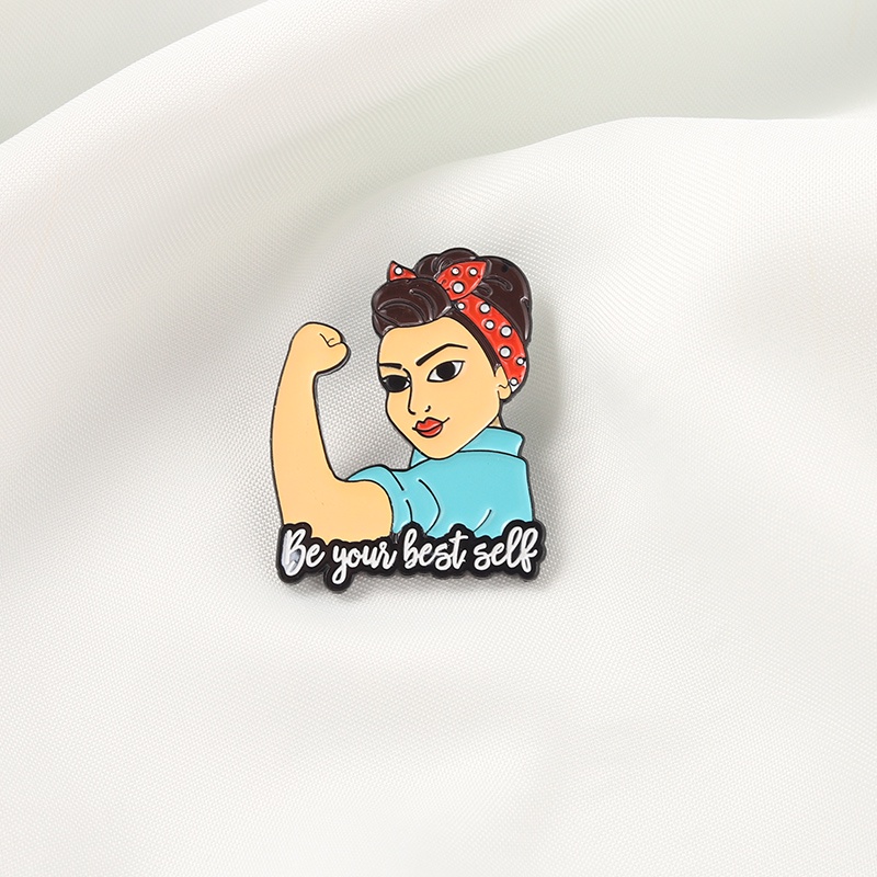 Phụ kiện ghim cài áo hình phụ nữ thích hợp trang trí cho balo/ quần áo