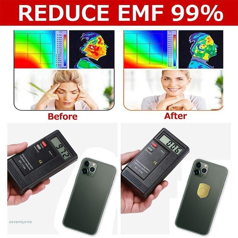 Bộ 10 Miếng Dán Emf Chống Bức Xạ Bảo Vệ Điện Thoại / Laptop / Máy Tính
