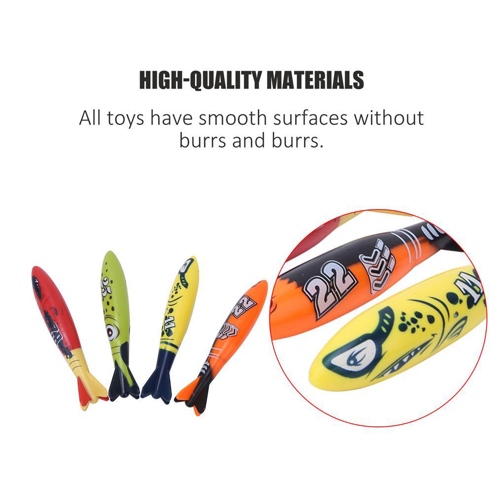 Set 4 Đồ Chơi Tên Lửa Luyện Tập Bơi Lội