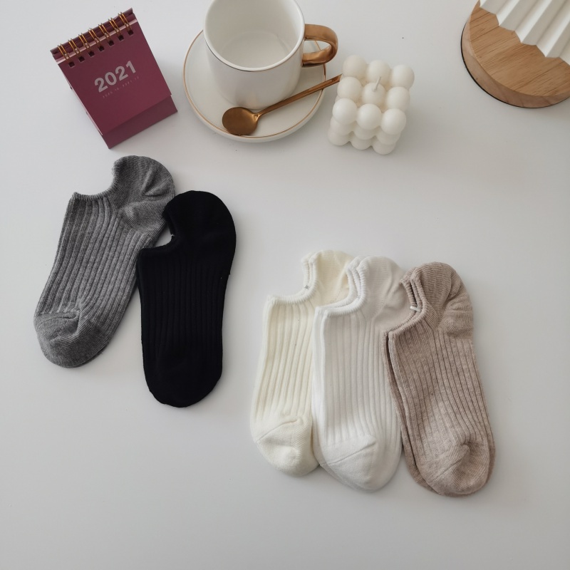 Vớ Cotton Cổ Thuyền Chống Trượt Phong Cách Hàn Quốc Thời Trang Mùa Hè Xinh Xắn Cho Nữ