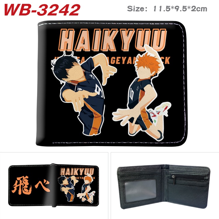 Ví Ngắn Dạng Gập In Hình Bóng Chuyền Hoạt Hình Dành Cho Nam Và Nữ