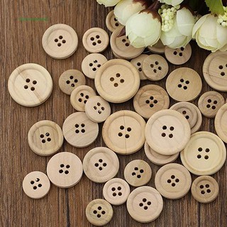 Set 50 nút gỗ 4 lỗ dành cho làm đồ thủ công