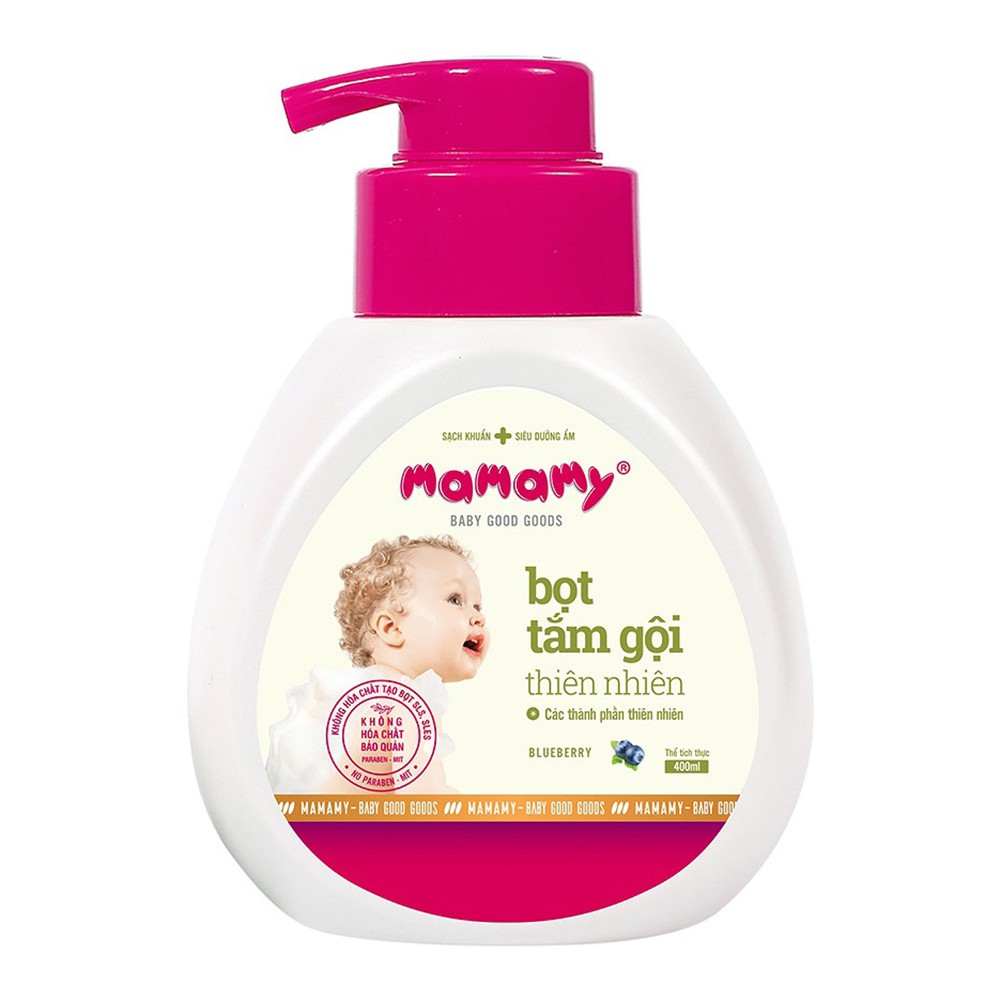 Bọt tắm gội thiên nhiên Mamamy Raspberry 400ml