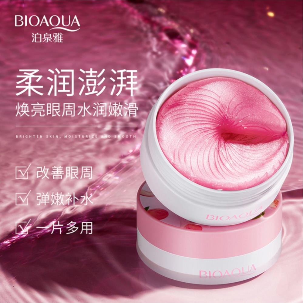 Set 60 mặt nạ mắt Bioaqua chiết xuất đào giảm thâm bọng mắt, dưỡng ẩm, mịn da - Glow Vietnam