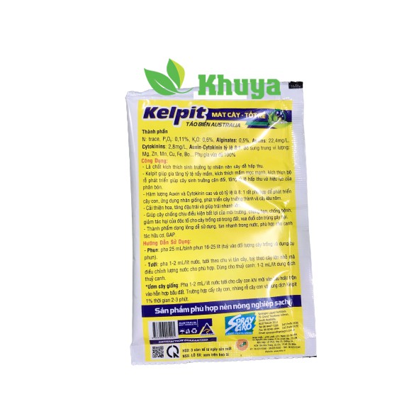 Phân bón sinh học Kelpit 25ml Autralia Mát Cây - Tốt Rễ - Bung Chồi