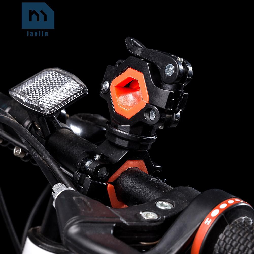 Jae【Ready Stock】Bike Rotating Flashlight Holder Bicycle Handlebar Light Mount Clamp Clip