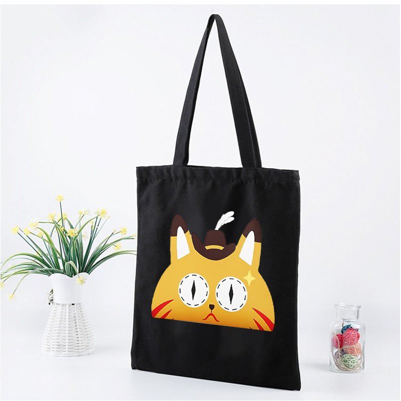 Túi tote trắng đen Identity V Nhân cách thứ năm PET mèo Mr.Wisker NetEase