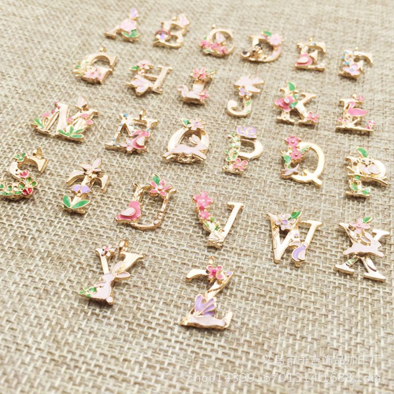 Set 26 Mặt Dây Chuyền Khắc Chữ Cái Từ A-Z DIY