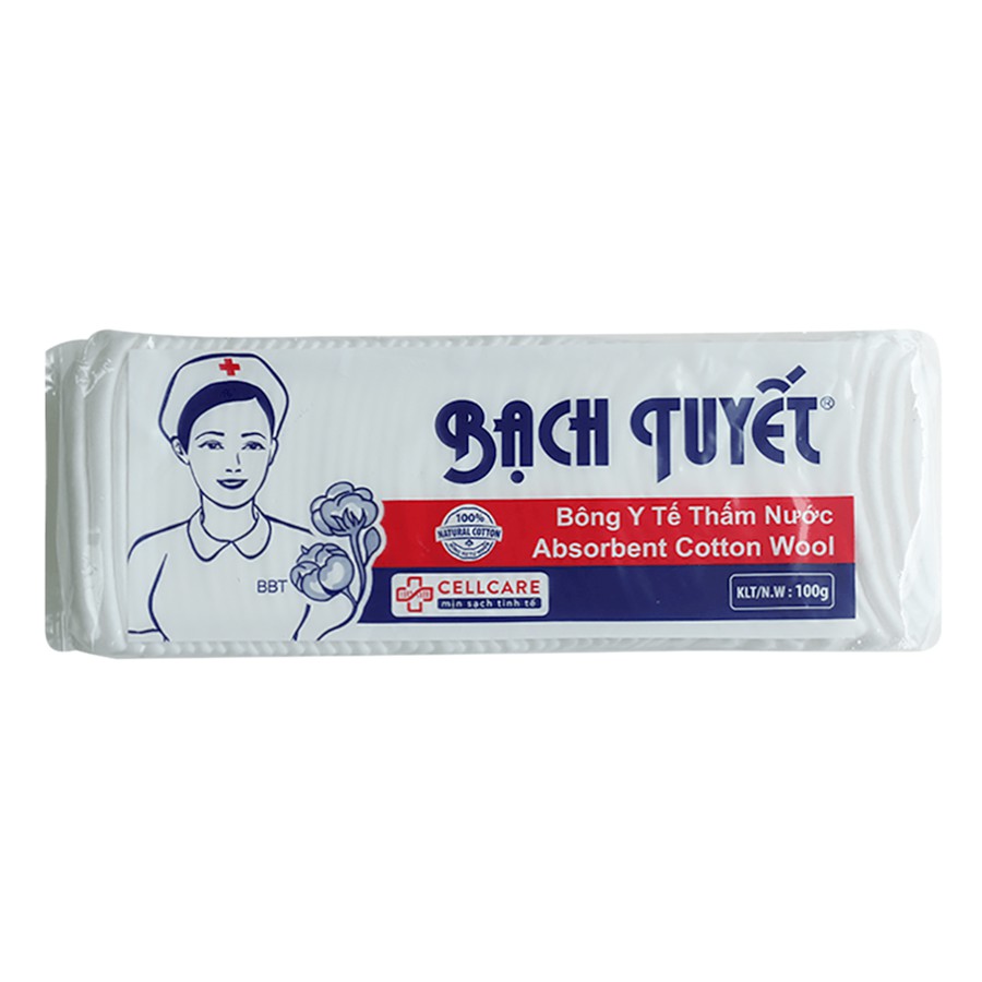 Bông Viên Bông Bạch Tuyết Merilynn 80g, Bông Cắt Miếng 100g