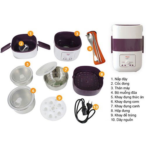 Hộp cơm điện 3 tầng Magic A06 | BigBuy360 - bigbuy360.vn