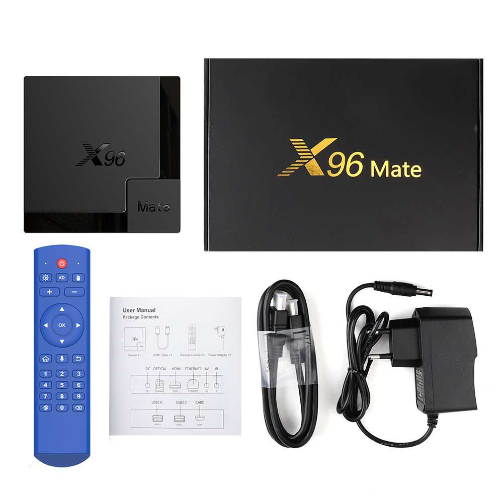GOOGLE Tv Box 4g + 32g / 64g) X96 Mate Tv Box Android 10 Allwinner H616 4gb 32 64gb Smart Tv Box Box 2.4g / 5g Wifi Hd