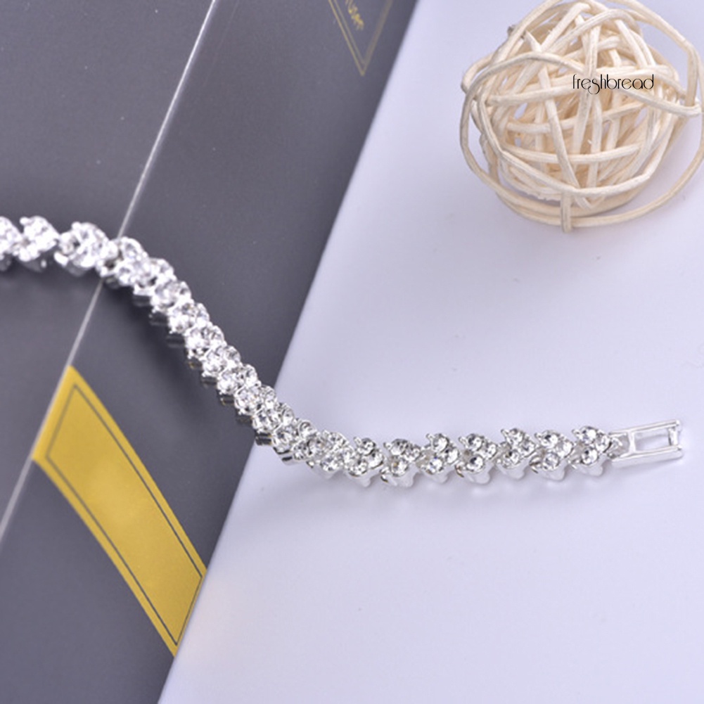 Vòng Tay Đính Đá Lấp Lánh Có Thể Điều Chỉnh Kích Thước Dành Cho Nữ