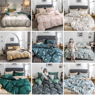 Bộ chăn ga gối cotton lụa tencel 4 món
