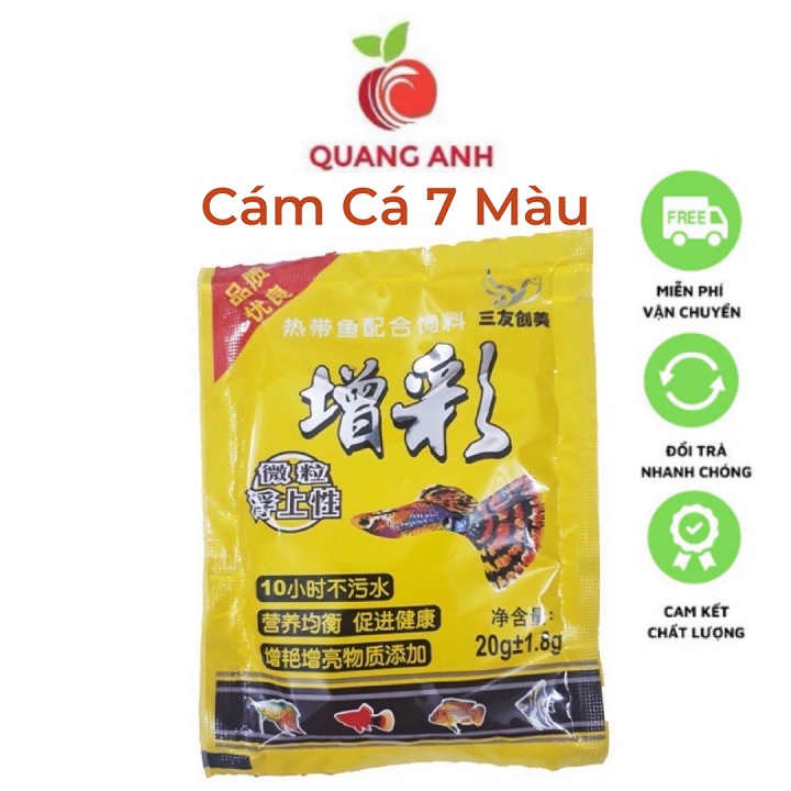 [Chính hãng] Cám Cá 7 Màu - Thức Ăn Cá 7 Màu Cao Cấp - Gói 20Gr