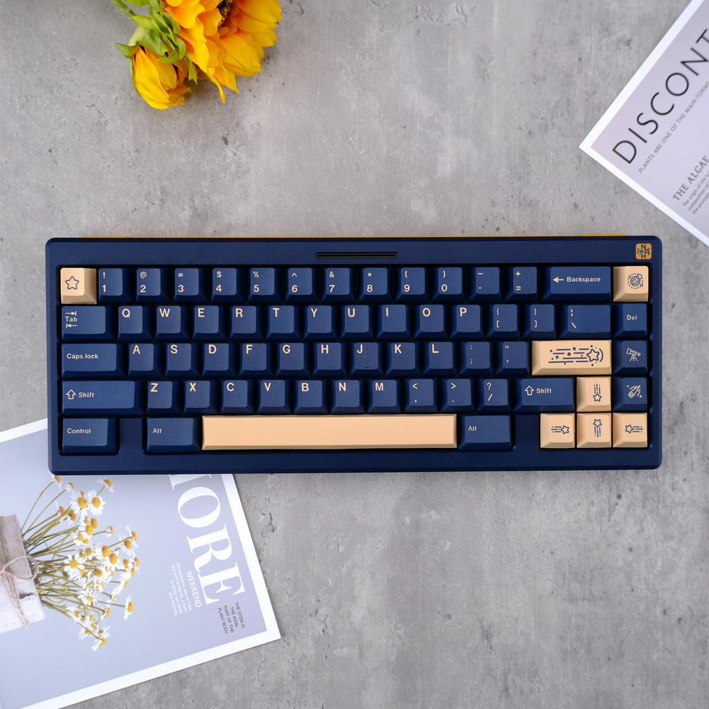GMK Stargazing Keycaps, 129 Phím Keycaps PBT Cherry Profile DYE-SUB Cá nhân hóa Keycaps GMK cho bàn phím cơ