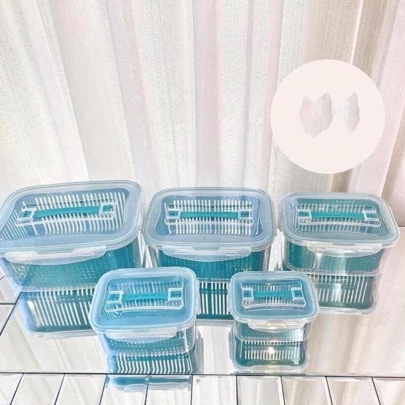 hộp đựng thực phẩm để tủ lạnh, set 5 hộp đựng thực phẩm, bảo quản thực phẩm để tủ lạnh 15 món tiện dụng