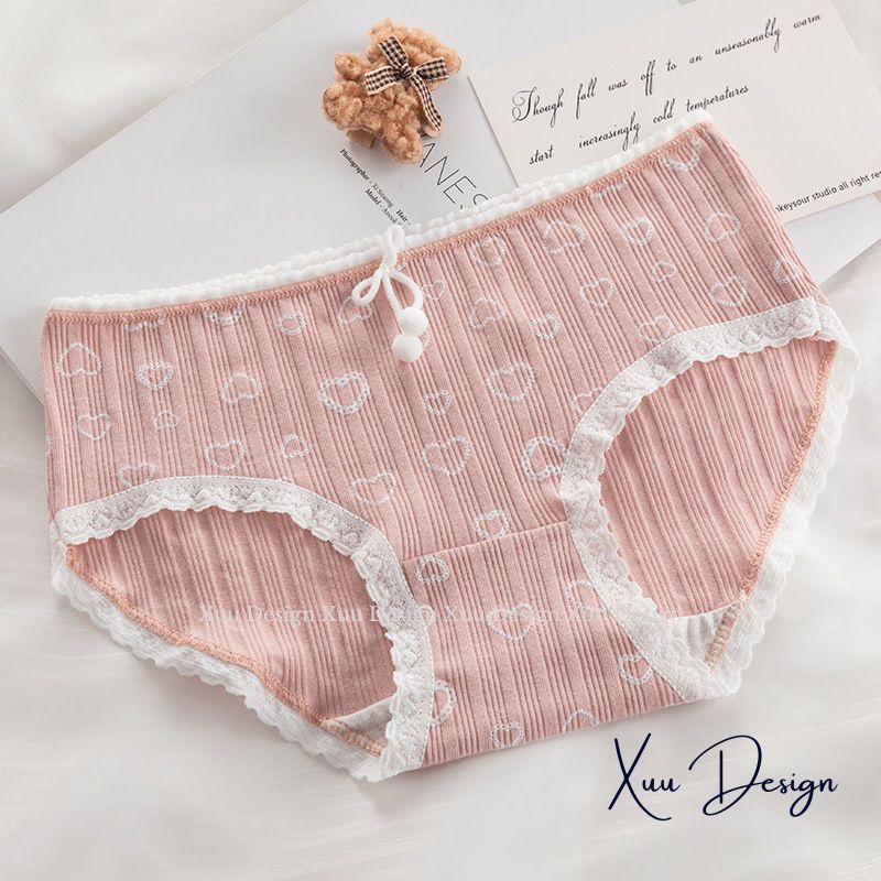 Quần lót nữ họa tiết thỏ dễ thương phối nơ bông xinh xắn XUU, vải cotton mềm mịn co dãn kháng khuẩn - QC119