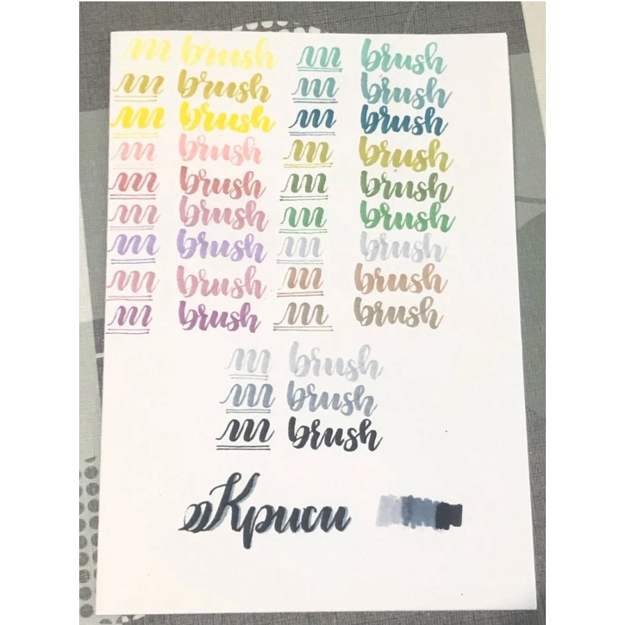 Set 3 TWIN MARKER BRUSH PEN - bút lông 2 đầu viết calligraphy/ nét thanh nét đậm